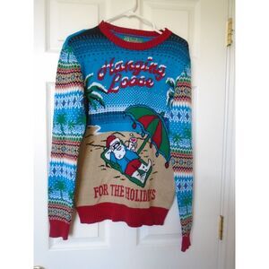 Ugly Christmas Sweater size Medium "Hanging Loose For The Hollidays"